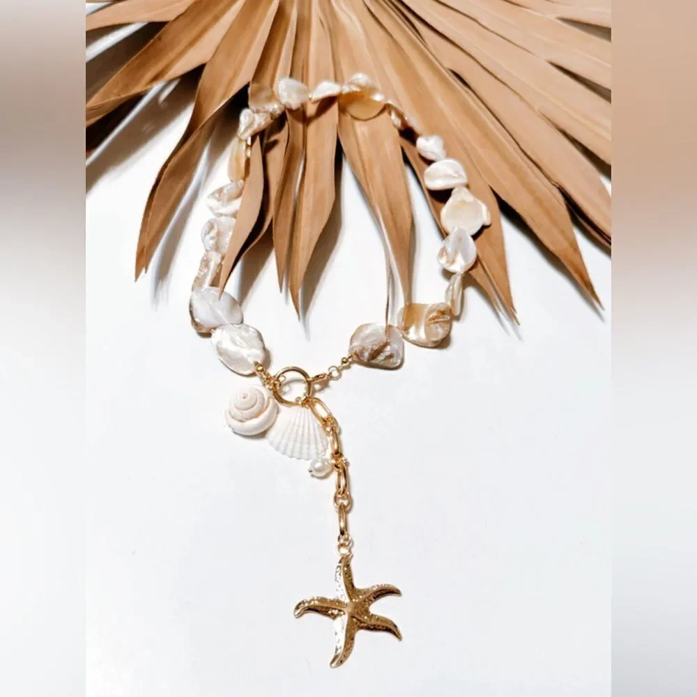 Summer shell necklace S768 - Picture 3 of 4